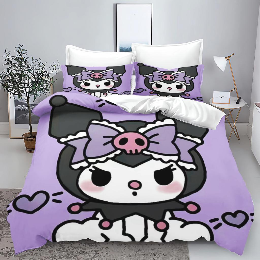 Куроми Моя Мелоди Серия Sanrio Печатный Комплект Постельного Белья для Спальни Пододеяльник Рождественские Подарки Комфорт Мультяшный С Наволочкой