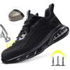 Work Safety Shoes For Men Fashion New Men Shoes Breathable Shoes Anti-Puncture Work Shoes Lightweight Protective Work Sneakers