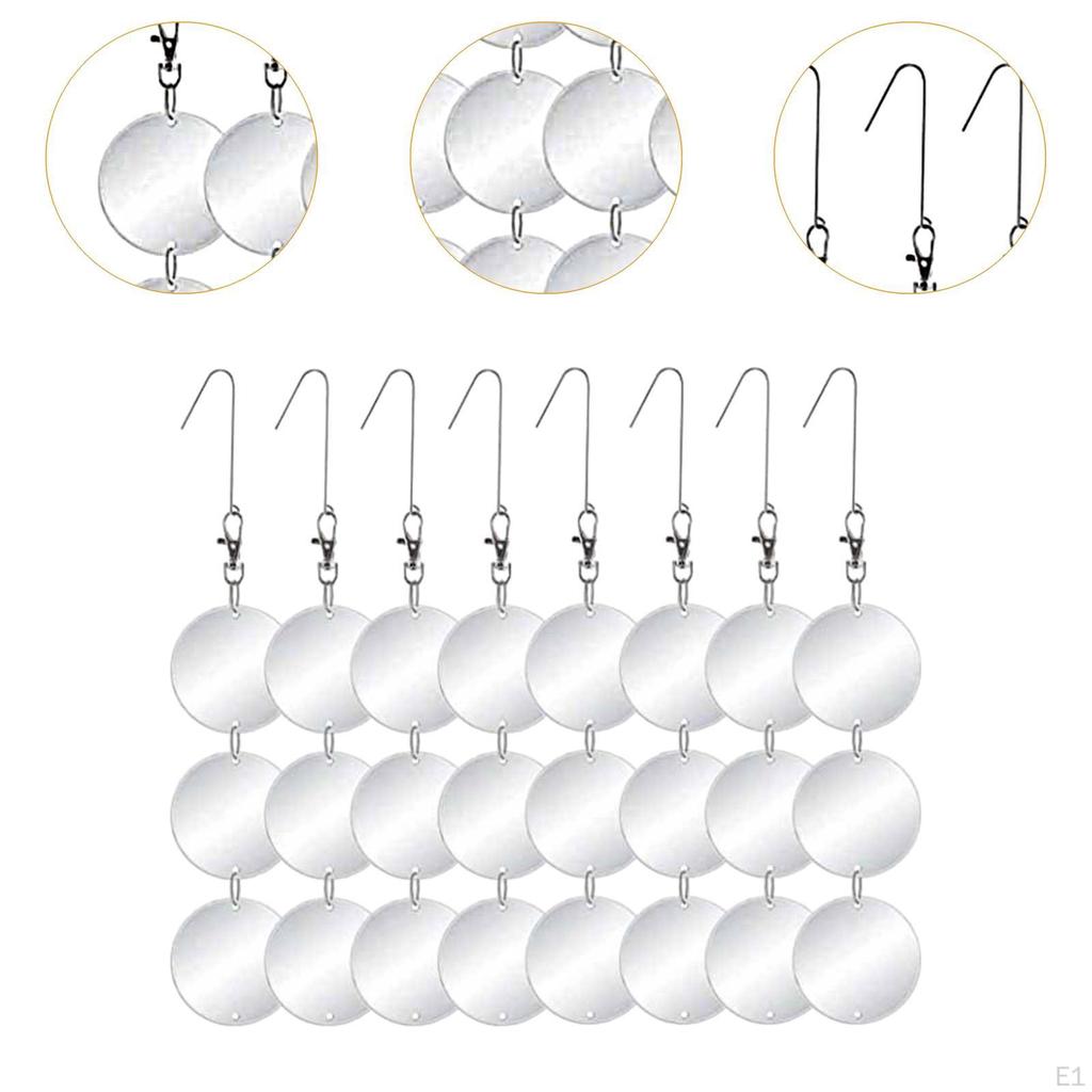 8 шт. светоотражающее устройство для отпугивания птиц, украшение для патио, подвесной акриловый простой в установке набор для отпугивания