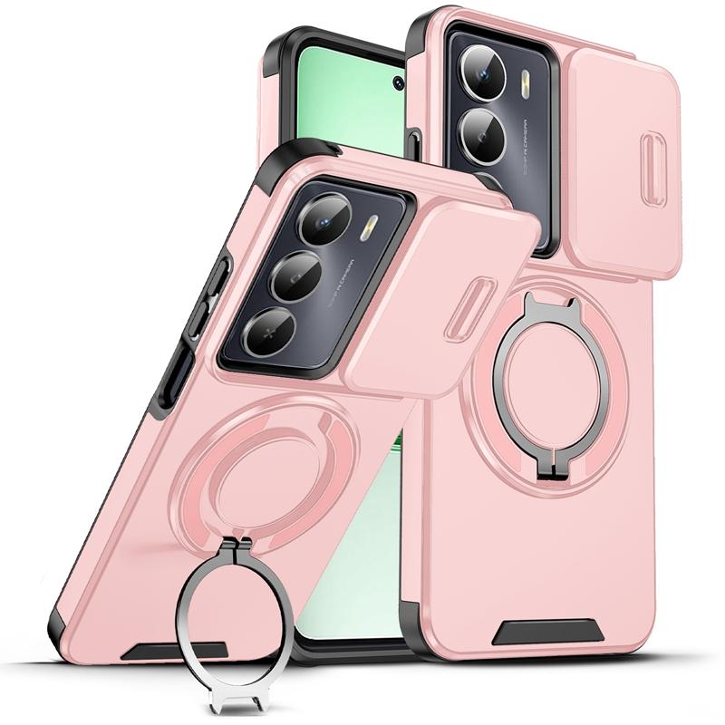 Для Realme C75 4G Чехол Автомобильный Магнитный Держатель Кольцо Броня Ударопрочный Фунда Для OPPO Realme C75 C 75 RealmeC75 Защитная Крышка Камеры