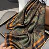 Flower Silk Square Scarf Women Satin Shawl Wrap Hijab Female Hair Band Wrist Luxury Headkerchief 70*70cm Echarpe 2024 Bandana