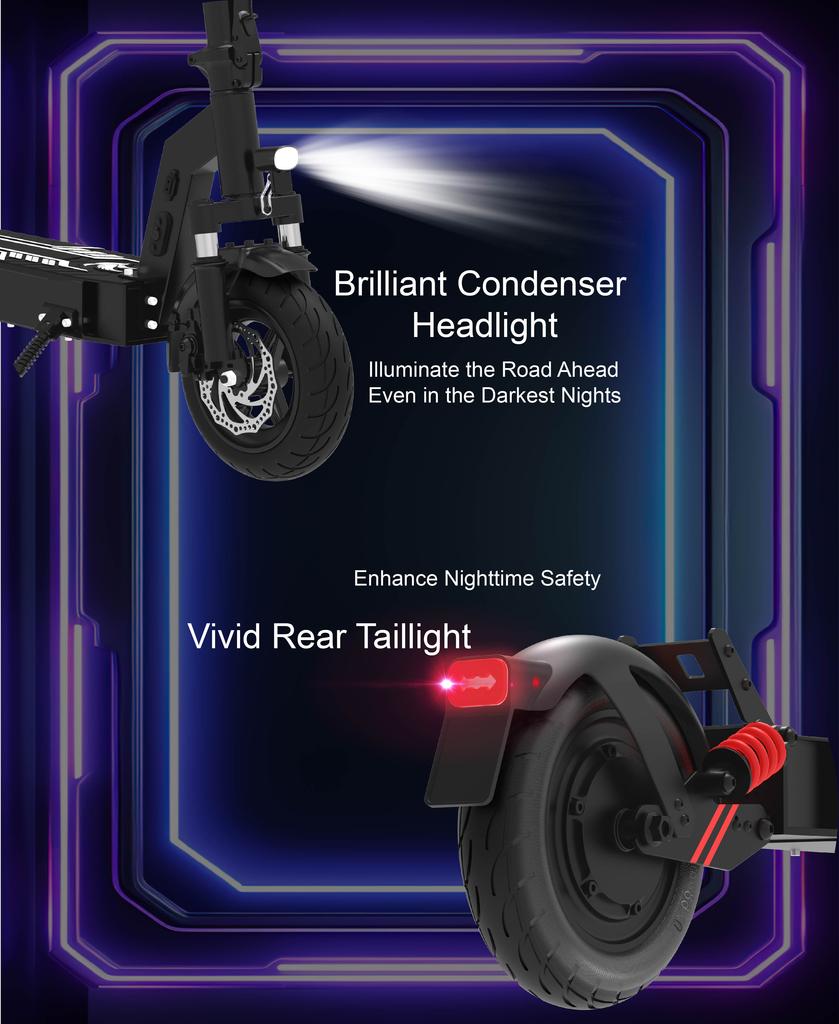 DriveTron DT08 Adult Electric Scooter, 25 mph, 37 Mile Range, 48V 13Ah 500W, Front Disc Brake + EABS, IPX5