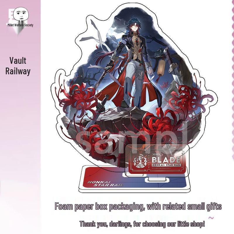 Набор Фигурок miHoYo Star Rail Светлячок Дань Хэн Луна: Ахерон, Авантюрин, Кафка, Серебряный Волк, Цзинлю, Сюэи Стенды