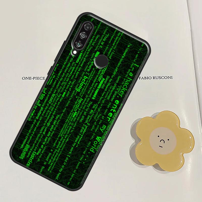 Хакерский Компьютерный Код Арт Для Huawei Nova 11 9 10 SE Y60 Y70 Y90 Y61 Y91 Nova 3i 7i 8i 11i P20 P40 Lite P30 Pro Чехол