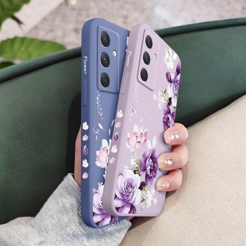 Красивый чехол для телефона с пионами для Samsung Galaxy A17 A55 A35 A25 A15 A16 A06 A05 A05S A54 A34 A24 A14 A04 A04S A04E 4G 5G