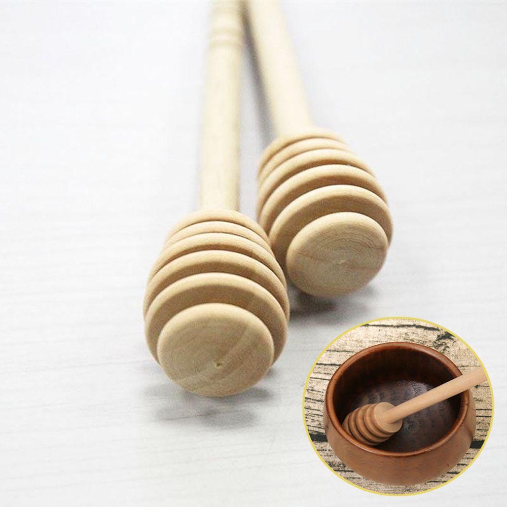 1/3pcs Kitchen Dining Long Handle Safe Tableware Mixing Stick Stirring Wooden Dipper Honey Spoon