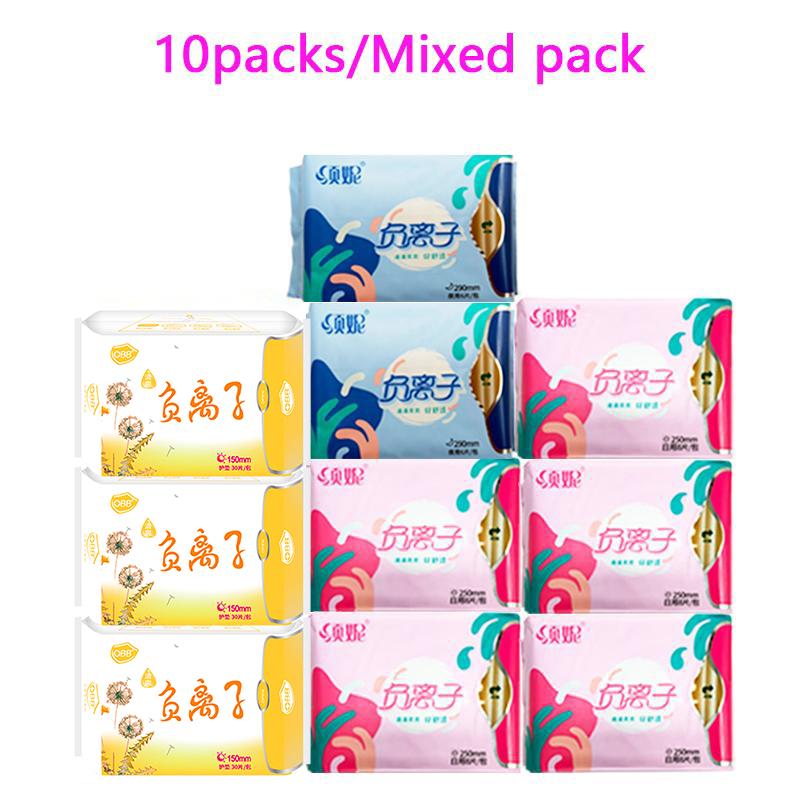 10packs Anion Sanitary Napkin for Women Napkin Sanitary Tampons Kill Bacteria Menstrual Pads with Daily Use Anion Hygienic Pad