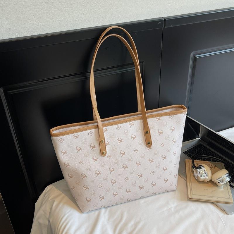 Модная сумка большой вместимости женская 2025 новая универсальная сумка через плечо для поездок на работу, высококлассная сумка-тоут для выхода в свет