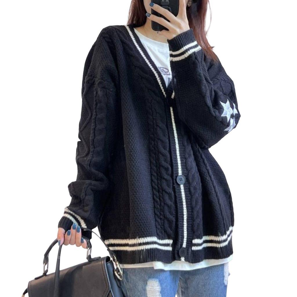 Женский вязаный кардиган Off-White с рукавами летучая мышь - Элегантный свитер с длинным рукавом для осени/зимы