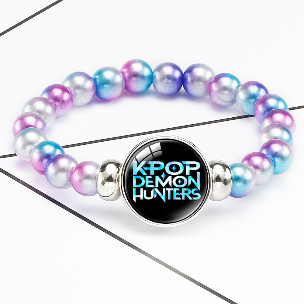 Браслет из бусин с плавным переходом цвета Rumi Zoey Mira Браслет с инкрустированным кристаллом Скрытая застежка Съемное эластичное украшение