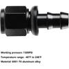 Ucreative 6AN Straight Push Lock Hose Fitting End Black 2PCS