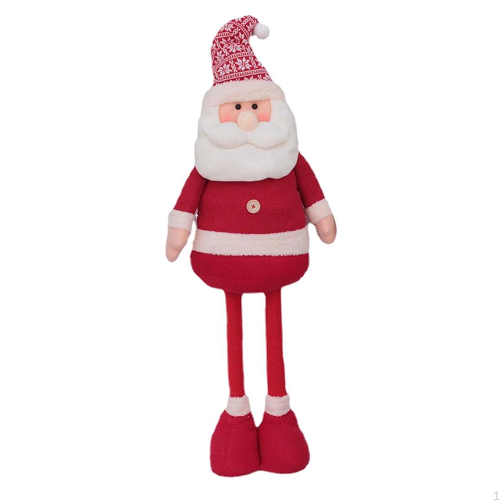 Christmas Decoration Doll Plush Long Legs Desktop Figurine Xmas Decor for Dining Table Party