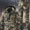Мужской водонепроницаемый камуфляжный костюм: Прочная, износостойкая, теплая рабочая одежда на бархатной подкладке для осени/зимы.