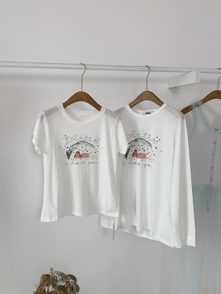 In-Stock: Korean Cotton Round Neck Print T-Shirt - Lily Girl 2025 Summer Slim-Fit Casual Top