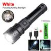 Tactical Zoomable Hunting Flashlight Green Red White LED Torch 5 Modes Type-C Fast Charging Lantern for Camping Fishing