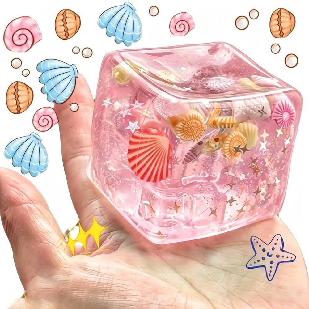 Super Soft Ocean Cube Squishy Toys Slow Rebound Ocean Cube Fidget Toy Christmas Gift