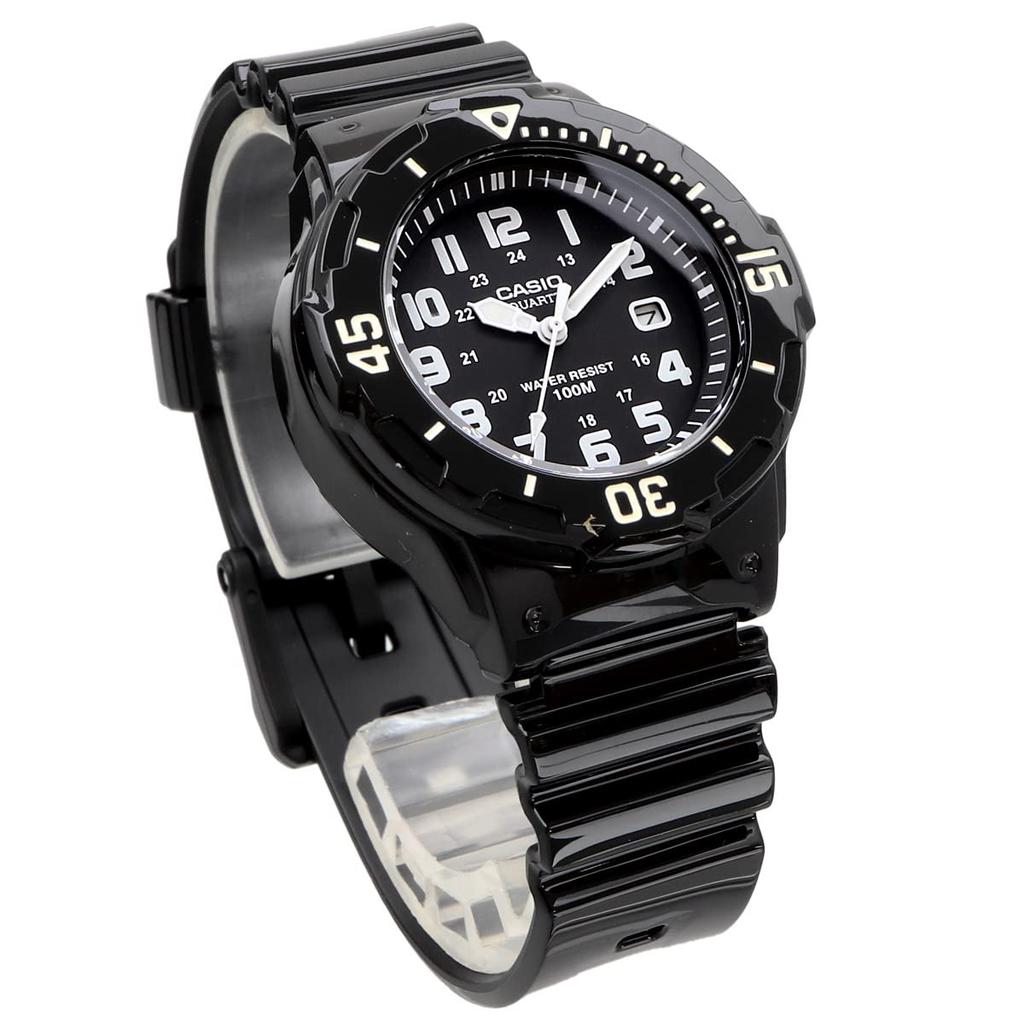 Casio Аналоговые часы LRW-200H-1BV для женщин и детей, глянцево-черные, модель для зарубежного рынка [параллельный импорт]