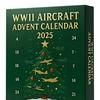 Адвент-календарь «Самолеты Второй мировой войны 2025» 24-дневный рождественский календарь с 24 подвесками «Боевые самолеты-истребители», миниатюрные самолеты, подарки для любителей авиации