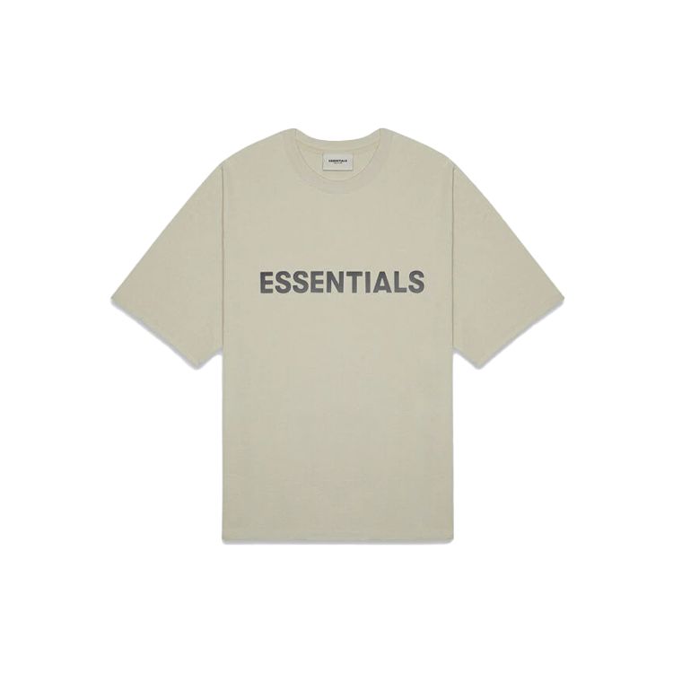 Fear of God Essentials Футболка с логотипом Осень/Зима 2020 Мужские Топы Мох FOG-FW20-291