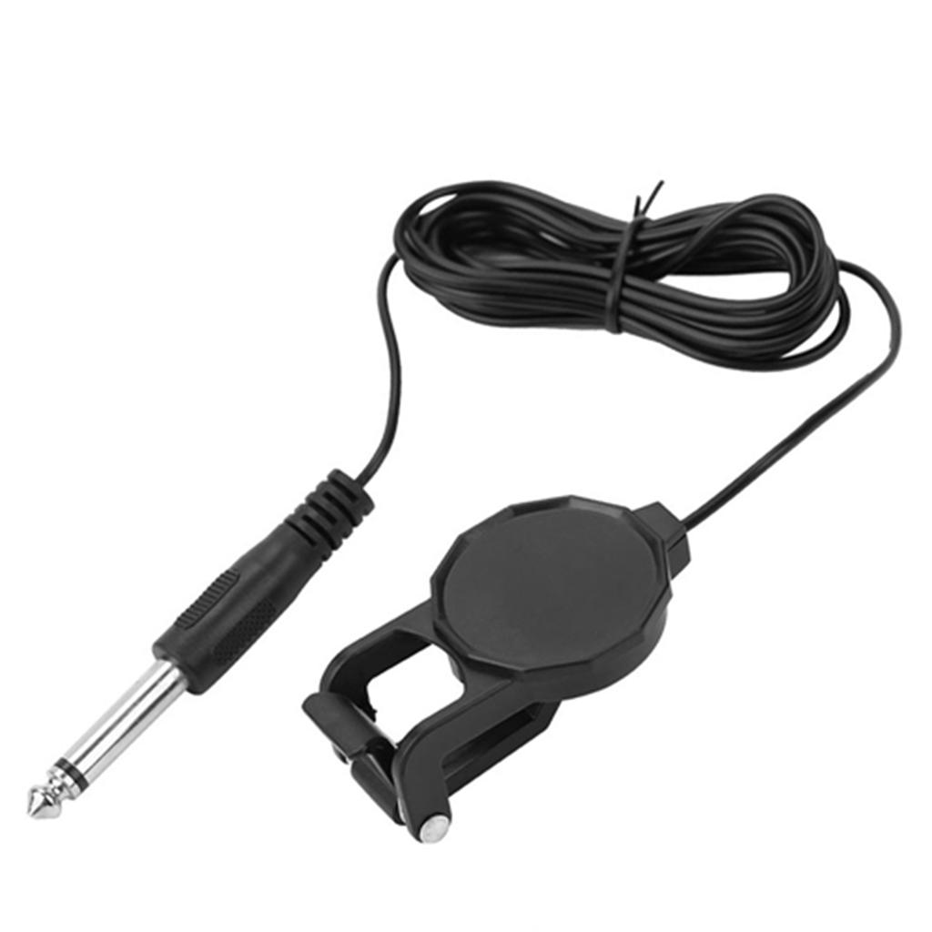 3m 6.35mm Audio Jack Clip On Microphone Piezo Violin Acoustic Guitar Pickup