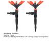 2 Pcs Irrigation Sprinklers 360 Degree Rotation 5-in-1 Large Coverage Area 5 Arm Irrigation Adjustable Angle Yard Lawn Greenhouse