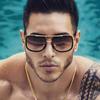 New Fashion Cool Men Driving Glasses Goggle Summer Style Gradient Brown Sunglasses Vintage Pilot Sun Glasses Uv400 Oculos De Sol