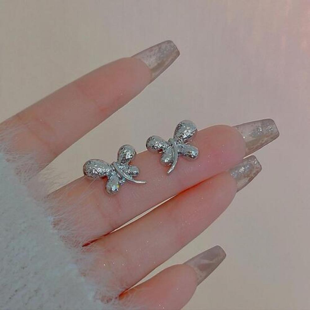 New Arrivals Open Run Women Silver Butterfly Earrings