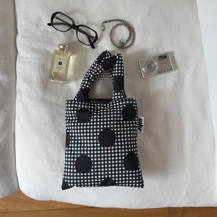 Padded Dot-Dot Mini Bag (Black)