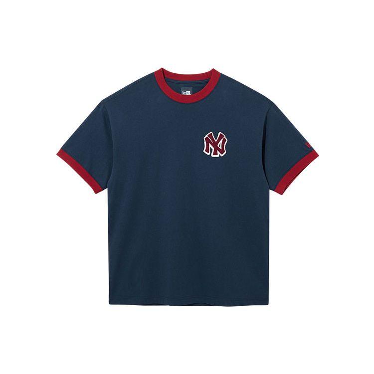 New Era MLB Престон Летняя футболка с блоками цвета Унисекс Топы Темно-синий 13038755