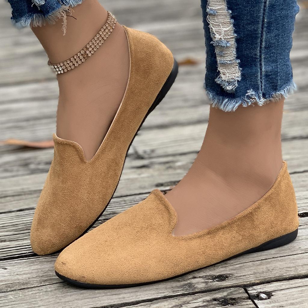 Single Shoes Women's Spring and Autumn New Casual Flat Bottom Pointed Head One Pedal