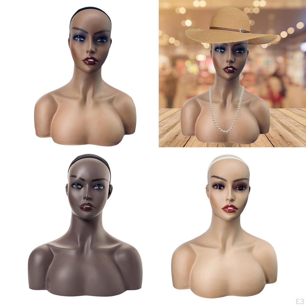 ,Реалистичная голова манекена из ПВХ, косметологическая голова манекена для обучения лицу с плечом