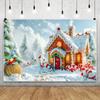 Рождественский снег амбарная дверь семейная вечеринка праздник день рождения вечеринка фото фон подвесная ткань