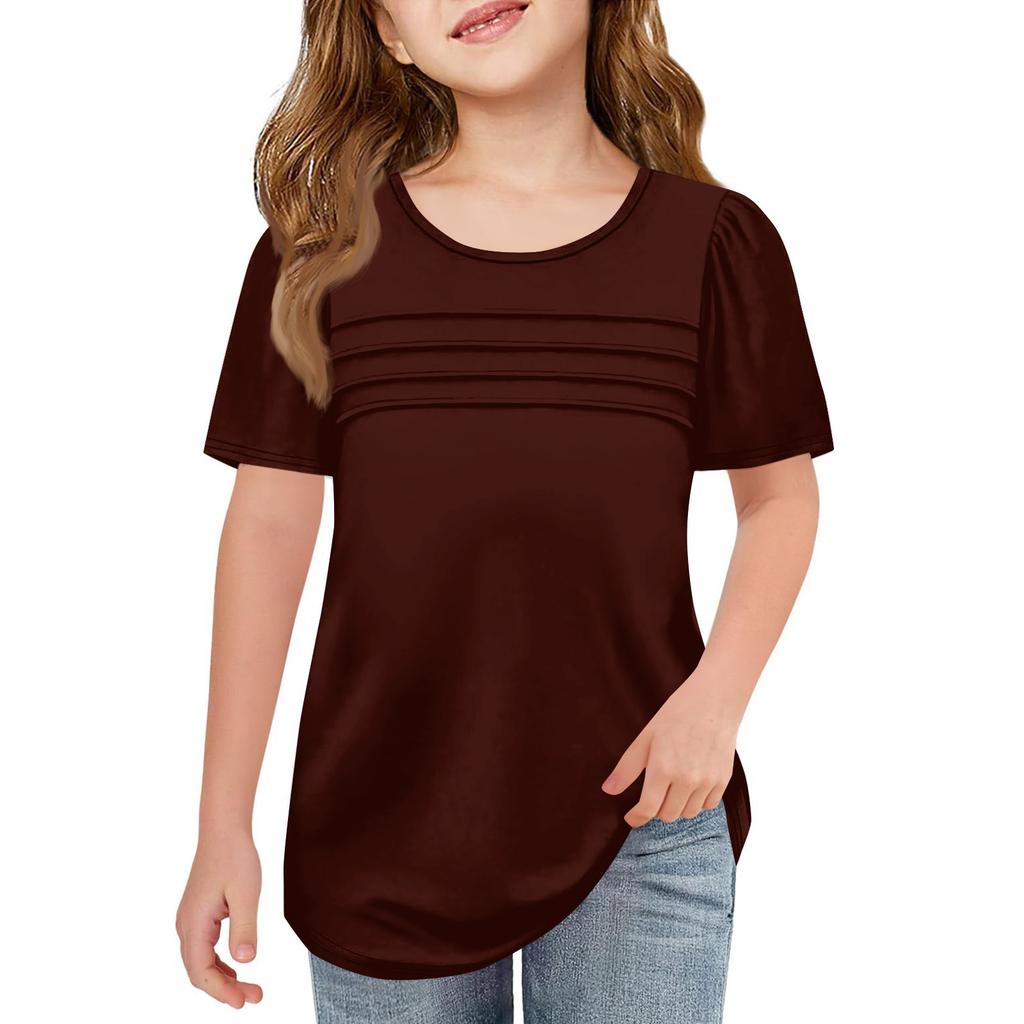 Детские футболки с короткими рукавами и круглым воротником, футболка для отдыха на лето