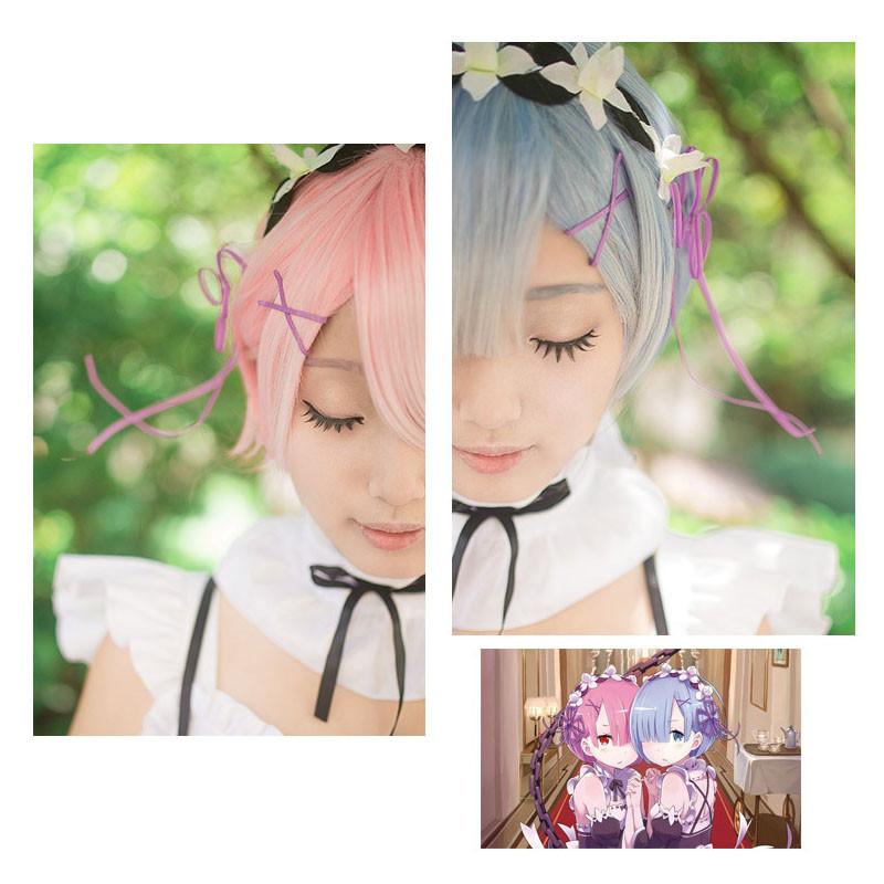 Элегантный Re:Zero Начать жизнь в другом мире Близнецы Рэм/Рем Универсальное косплей платье горничной с подходящим головным убором