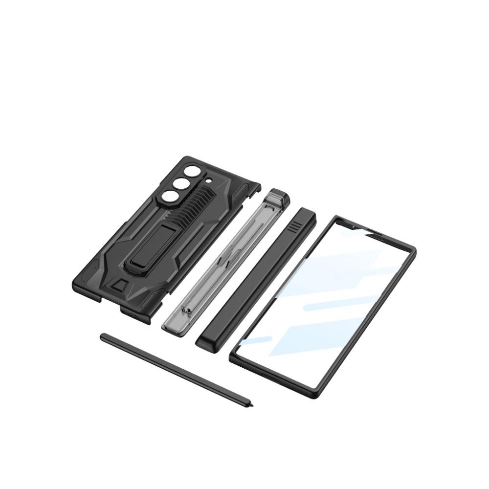 Hard Armor Hinge Protection Phone Cover for Samsung Galaxy Z Fold 6 Case with Pen Slot Bracket Screen Protector