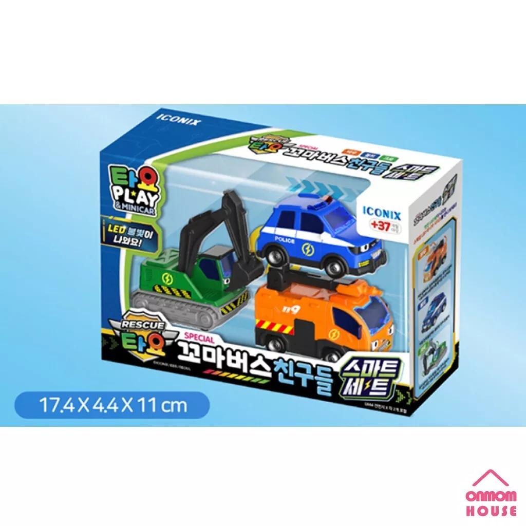 Tayo The Little Bus Friends Special Set Smart Set LED Light Mini Car Toy, SMART BAU, SMART KRO, Smart Bolt Korean Toys