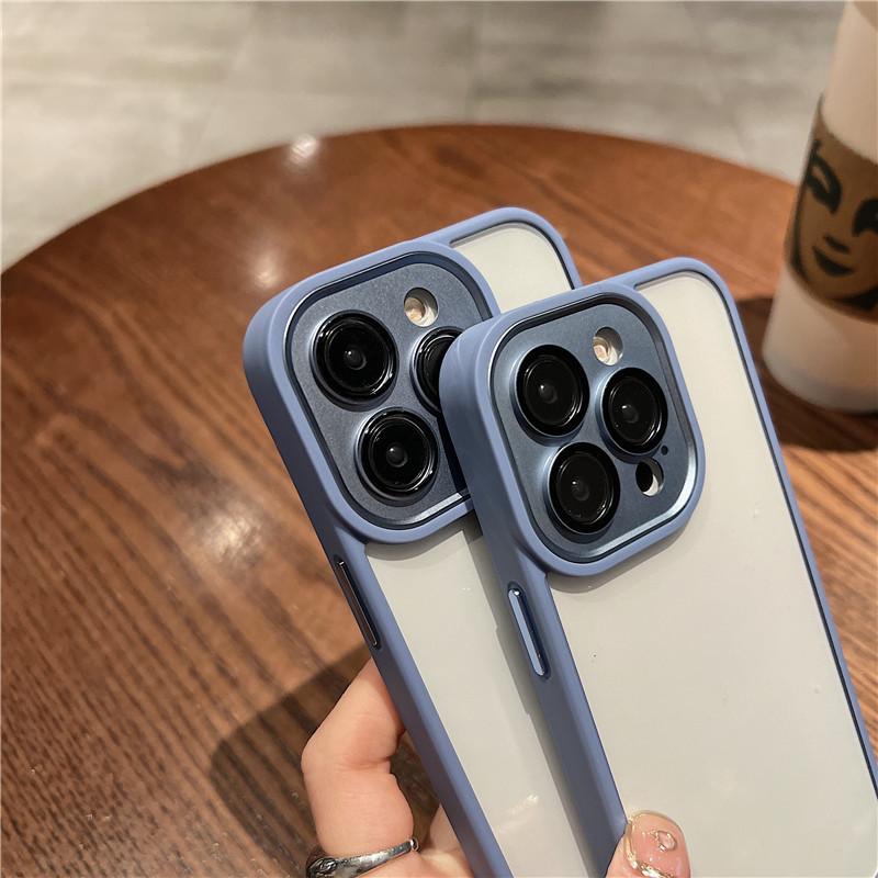Подходит для Apple 14Pro Темно-фиолетовый Чехол для мобильного телефона Iphone13 Противоударный Золотой щит Высококлассный 15 Защитный чехол с мелкими отверстиями