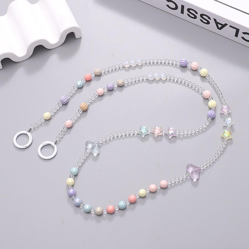 Цепочка-шнурок для телефона из жемчуга с бусинами, Универсальные ремешки-цепочки для чехла телефона, Аксессуары для телефона