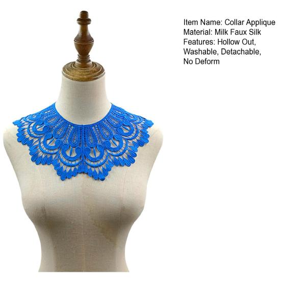 Воротник с аппликацией, полый, устойчивый к разрыву, не деформируется, дышащий, моющийся, съемный своими руками, кружевной корсаж с 3D-эффектом для швейного магазина