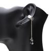 Swing Stone Ear Cuff with Purple Zirconia Silver e0226 [Cenote] [925 Accessory]