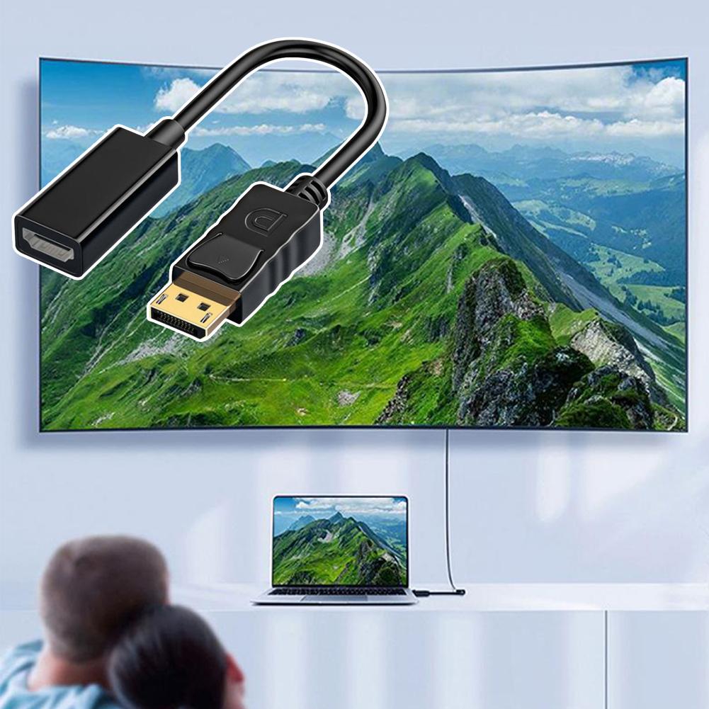 BUDI 4K 1080P DisplayPort To HDMI Adapter DP Male To HDMI-Compatible HD Female Video TV Cable L D4A5