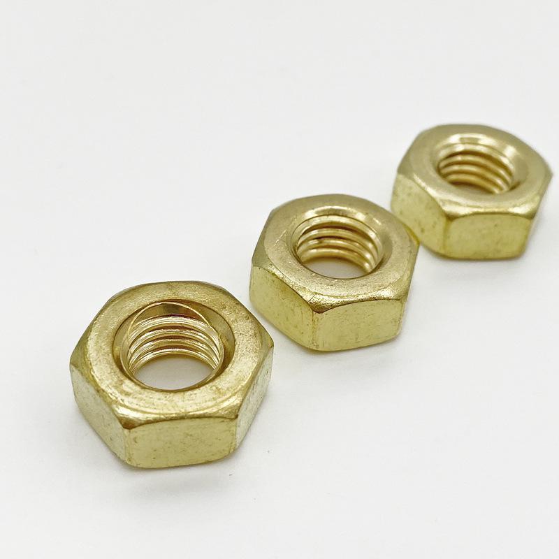 H59 Brass Hex Nut Copper Screw Cap, Metric Sizes M2.5-M12, Thin & Thick Options
