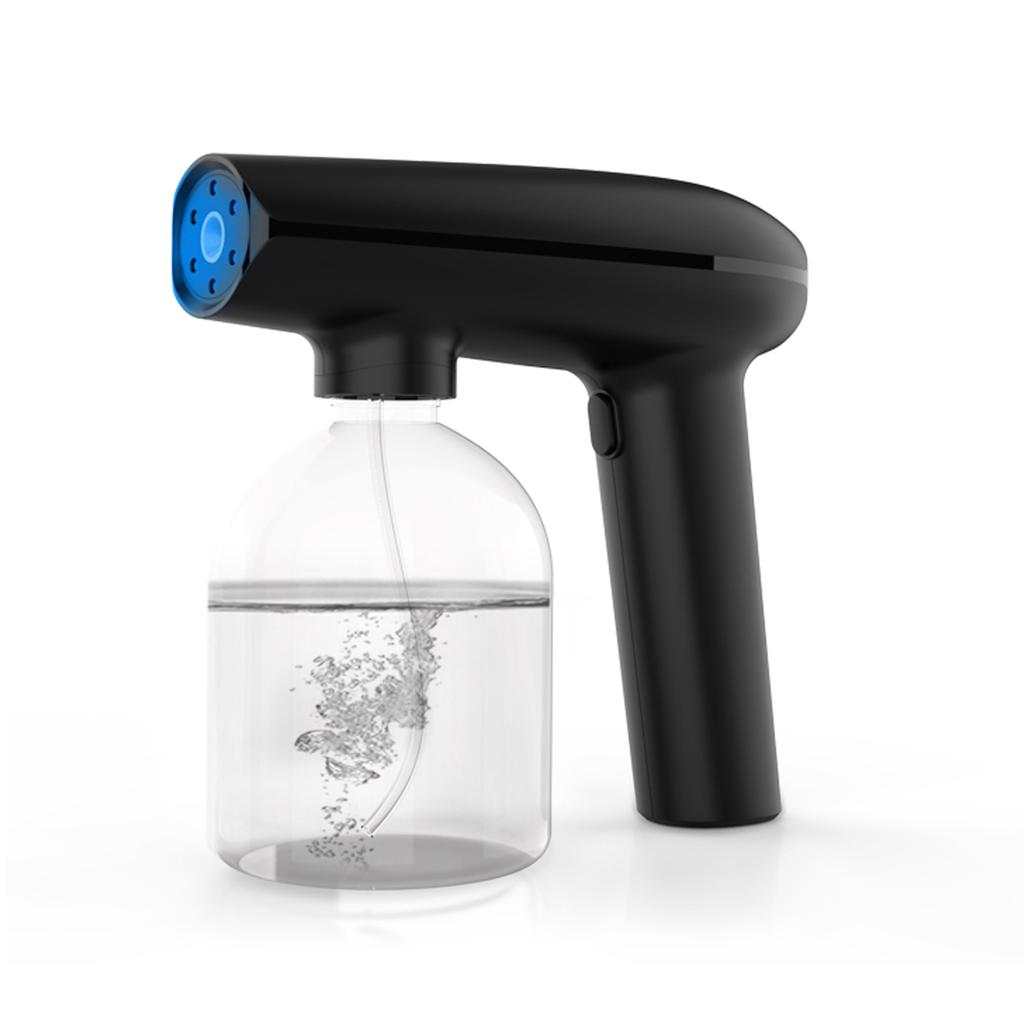 Пистолет для дезинфекции помещений и улицы, ручной беспроводной портативный перезаряжаемый нано-распылитель с синим светом