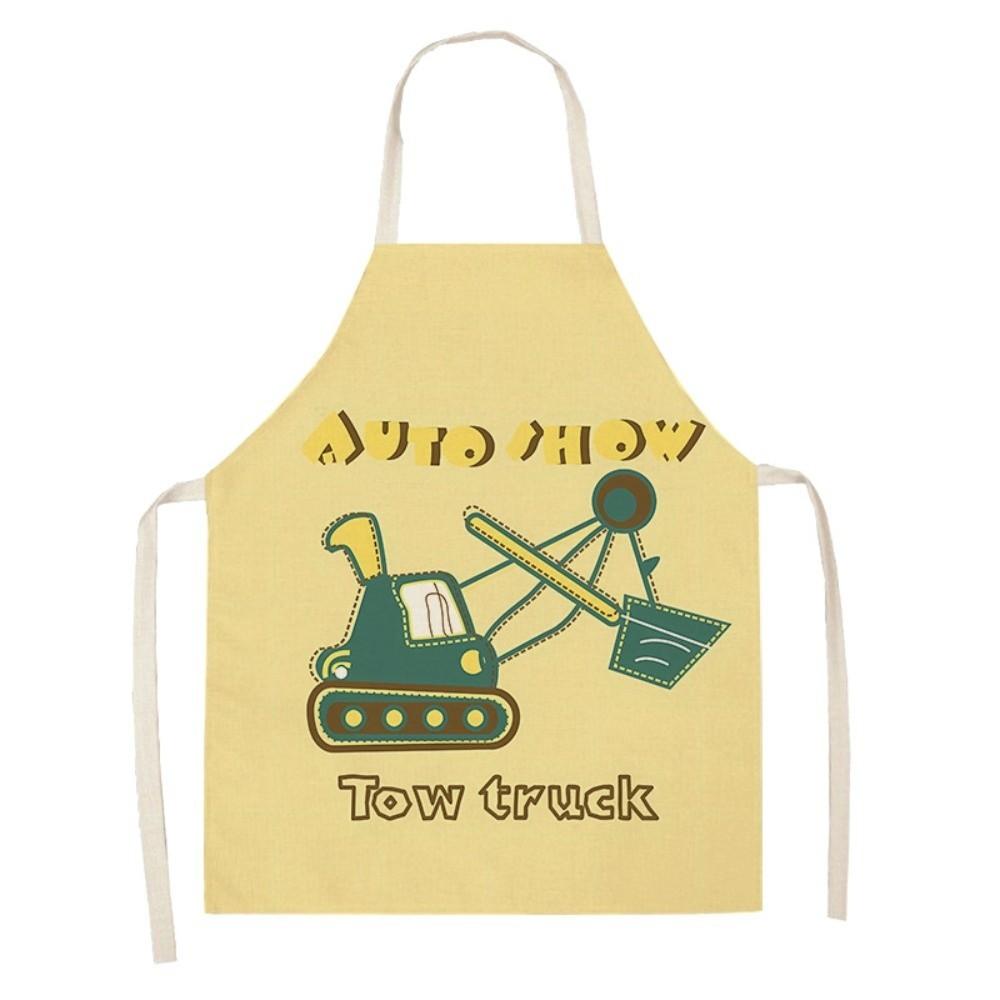 Car Pattern Painting Apron Vehicle Theme Cleaning Clothes New Children's Apron Home Use