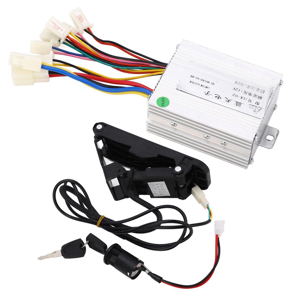 Electric Bicycles Conversion Kit 12V 500W Brushed Motor Controller with Foot Throttle Pedal for