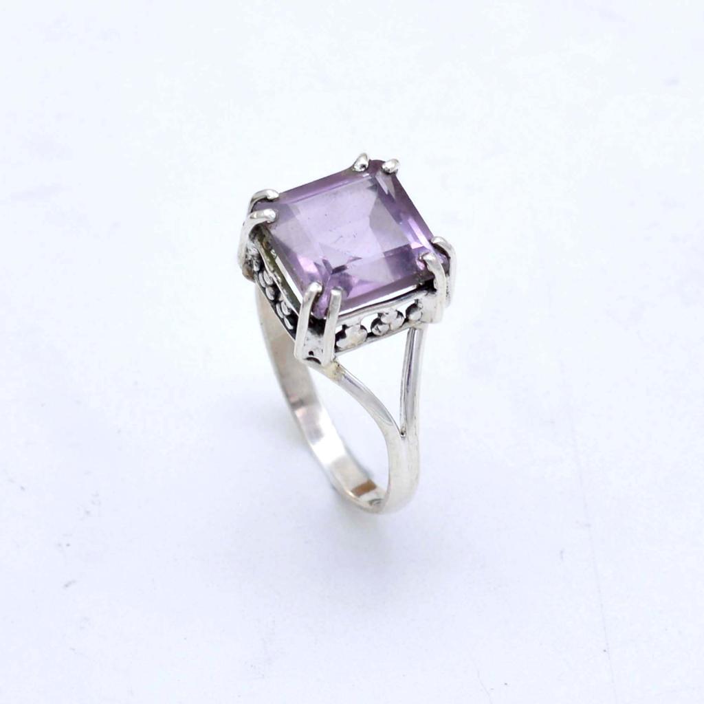 Amethyst 925 Sterling Silver Ring, Gemstone Handmade Women Boho Ring