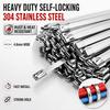 100PCS Stainless Steel Metal Cable Ties Heavy Duty Fastening Strap  Machinery Fastening