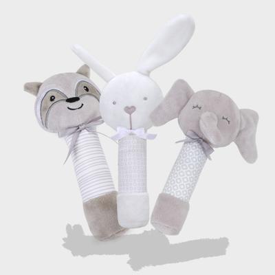 Детская игрушка-погремушка, милый мультяшный лиса, кролик, слон, мягкий колокольчик, эмоциональный комфорт, сенсорные игрушки, кукла-животное, погремушка, детская игрушка-захват, подарок для мальчиков и девочек