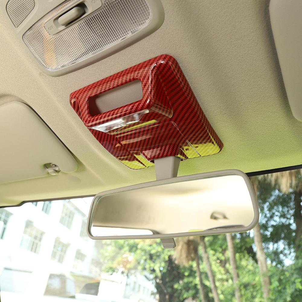 Декоративная крышка основания зеркала заднего вида автомобиля для Suzuki Jimny 2019, аксессуары для интерьера, ABS ( Углеродное волокно, Красный, Серебристый)