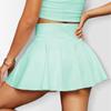Women's Casual High Waist Solid Color Short Half Skirt Sports Skirt Pleated Skirt
